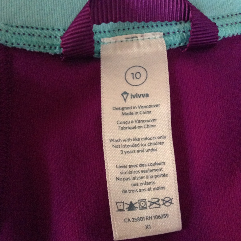 Purple Ivvia zipup athletic sweatshirt